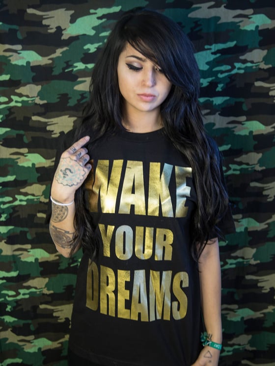 Image of Wake Your Dreams Gold Foil Tee