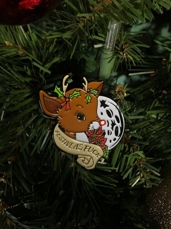 Image of Festive as Fuck Light-Up Pin