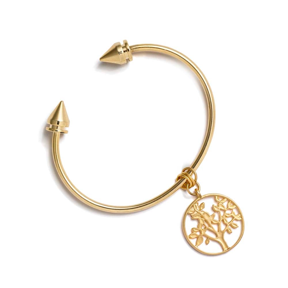 Image of TREE-OF-LIFE SPIKE BANGLE BRACELET