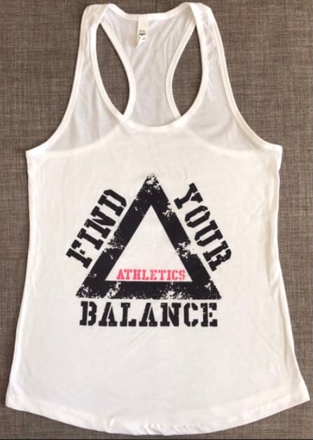 Image of "BFL" WOMENS RACERBACK TANK - WHITE