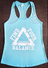"BFL" WOMENS RACERBACK TANK - CANCUN BLUE