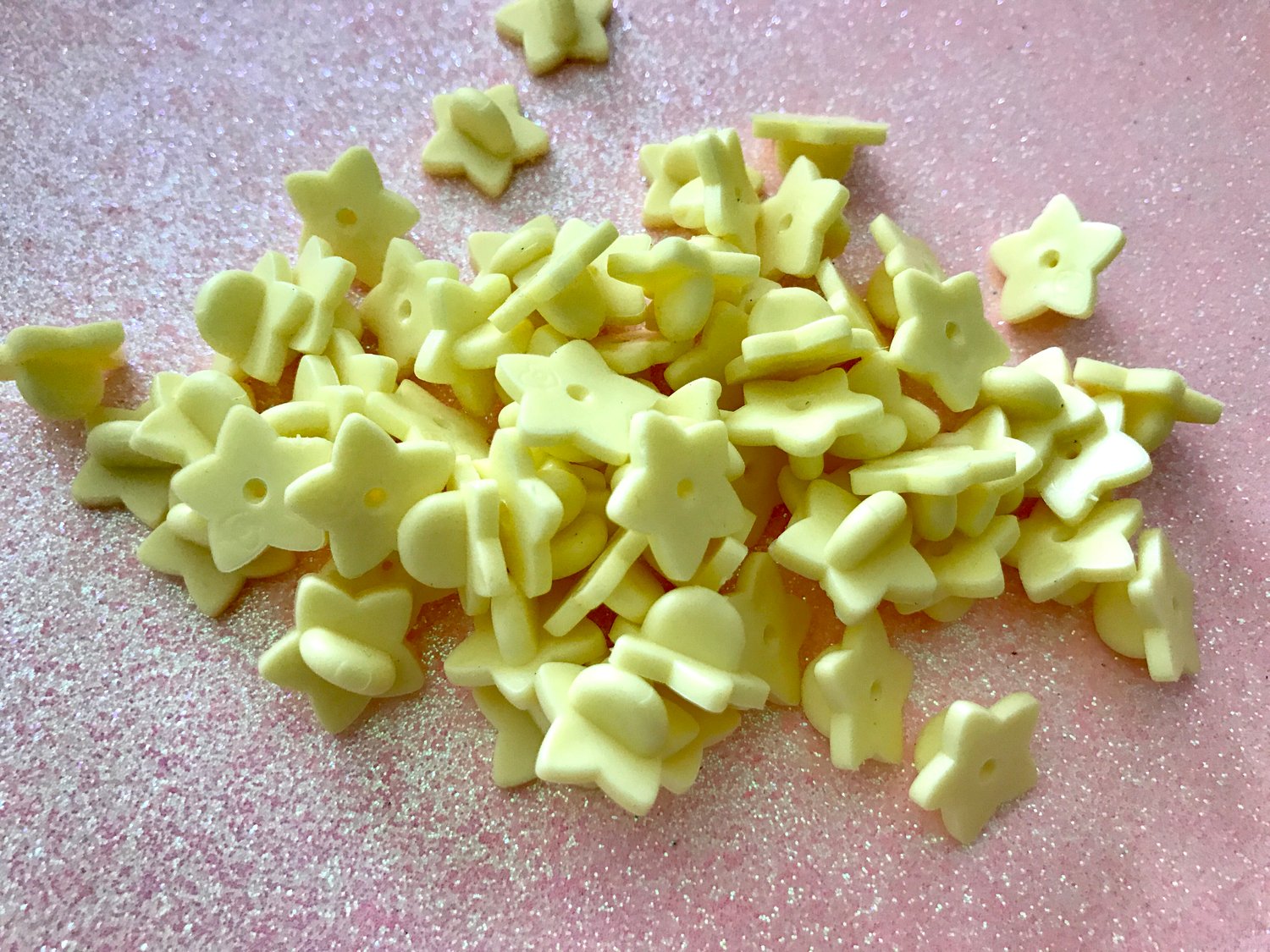 Image of Star Rubber Backers - Yellow