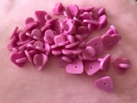 Image 1 of Heart Rubber Backers - PINK