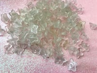 Image 2 of Star Rubber Backers - Clear Glitter