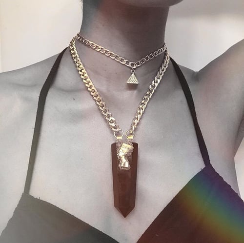 Image of BLACK GOLD • Nefer Atum Obsidian Necklace 