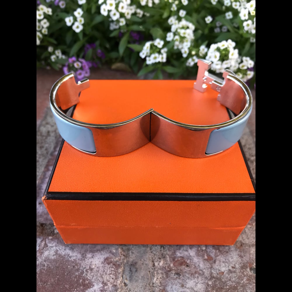 Image of HERMÈS ENAMEL CLIC CLAC H BRACELET