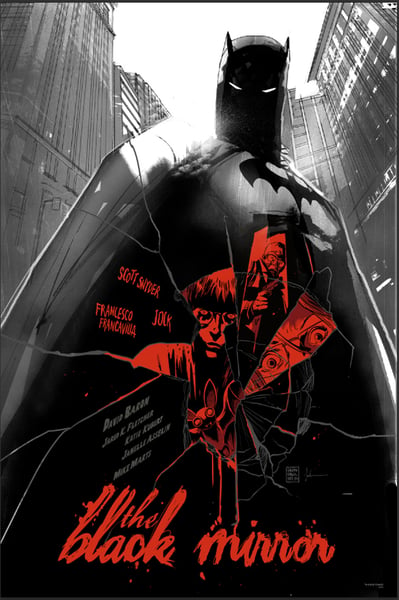 Image of Batman Black Mirror Mondo Screen Print APs 24x36