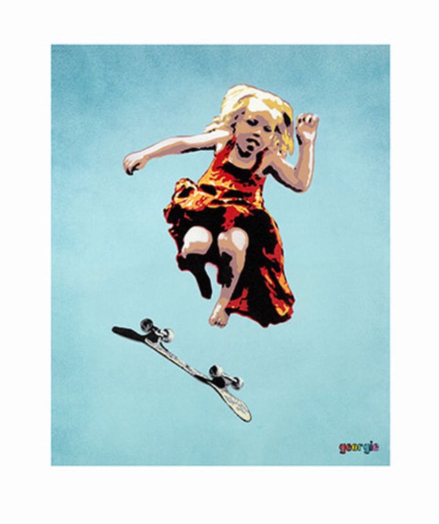 Image of Skater Girl. Giclée print.