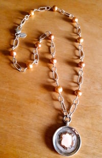 Image 2 of Champagne Pearls with Round Fob 4QK