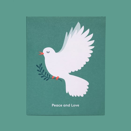 Image of Peace and Love mini card - pack of 6