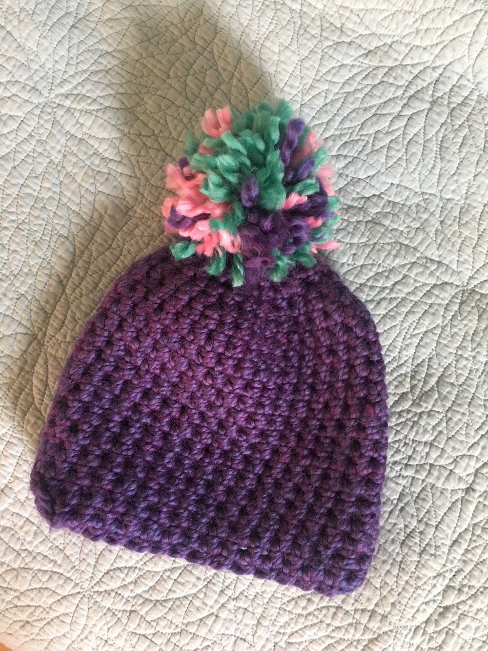 Image of Crochet Purple hat
