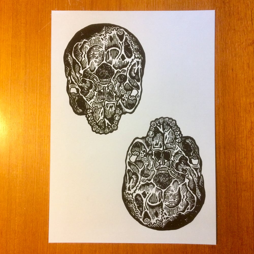 Image of Twin Skulls.     2 Pieces available.