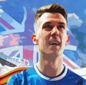 Image of Ryan Jack, Rangers, Ibrox Union Flag Canvas