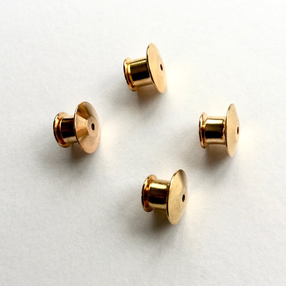 Image of GOLD LOCKING BACKS x 4