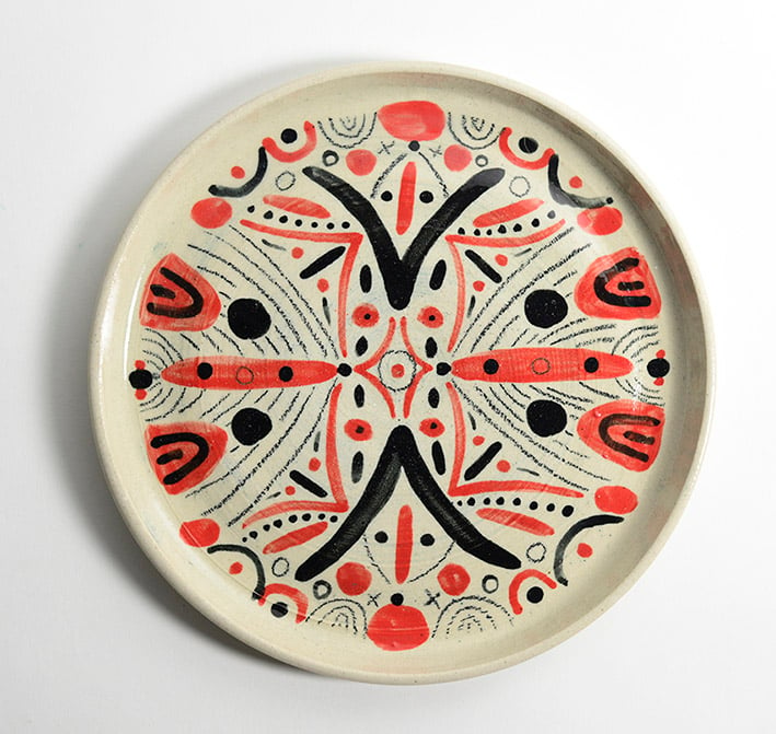 Image of Red and Black plate