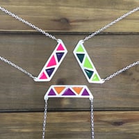 Image 2 of Triangles Color Necklace