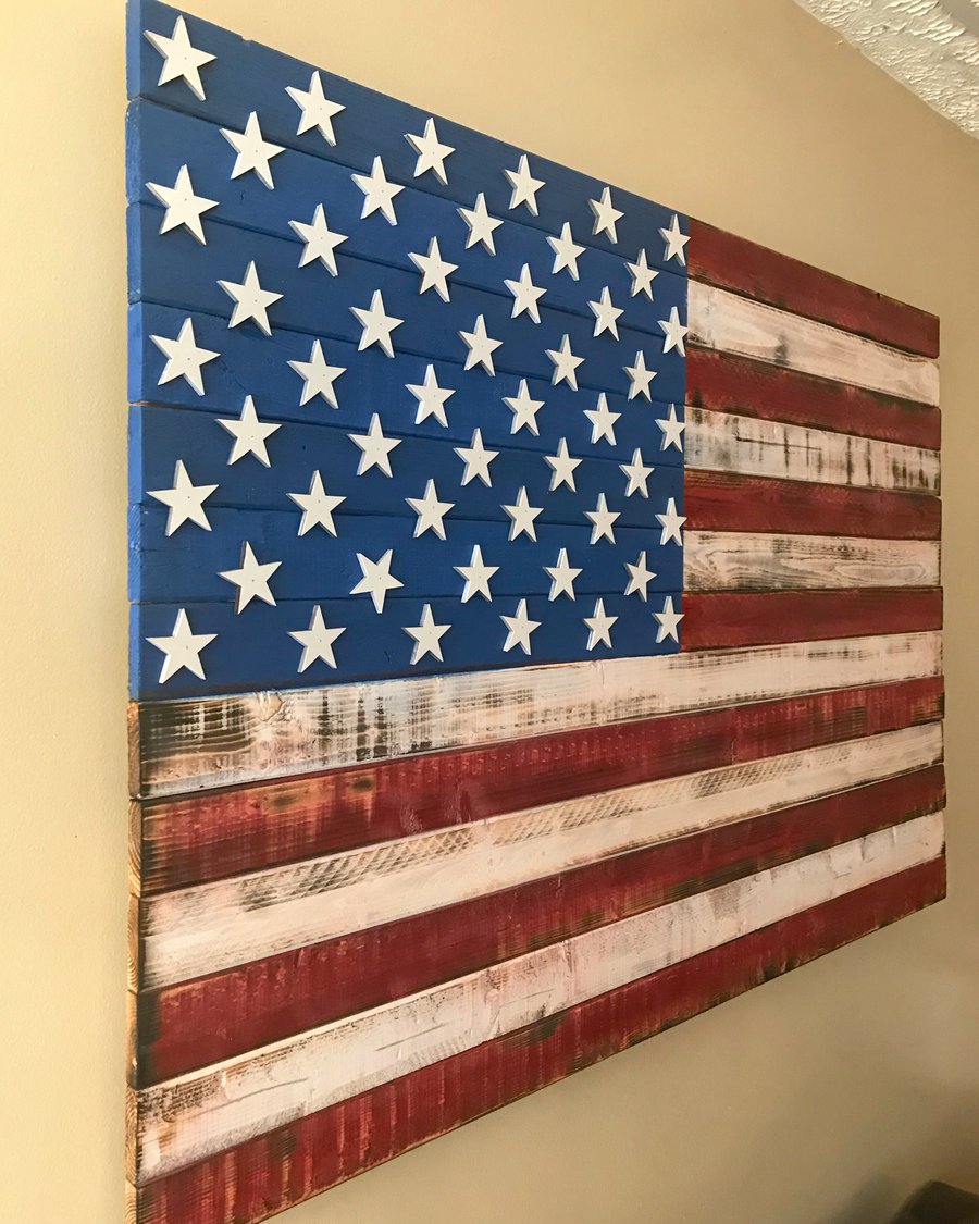 Image of Large Red, White & Blue American Flag