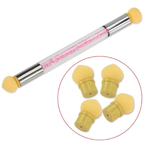 Image of Glitter Powder Dotting Gradient Tool w/6 Sponges