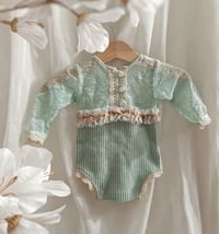 Image 1 of Newborn girls bodysuit | Fiorenza | aquamarine
