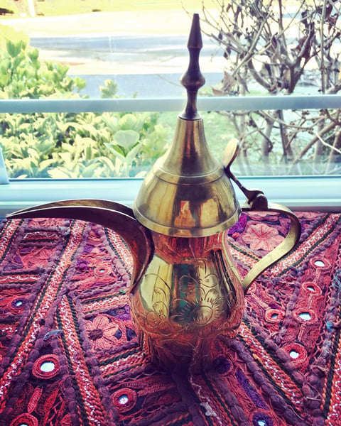 Image of Vintage Style Turkish Brass Coffee Pot