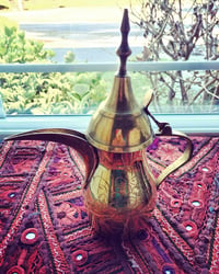 Vintage Style Turkish Brass Coffee Pot