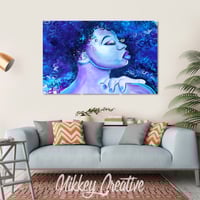 Image 1 of "Royally Unbothered"Single Panel Canvas Print