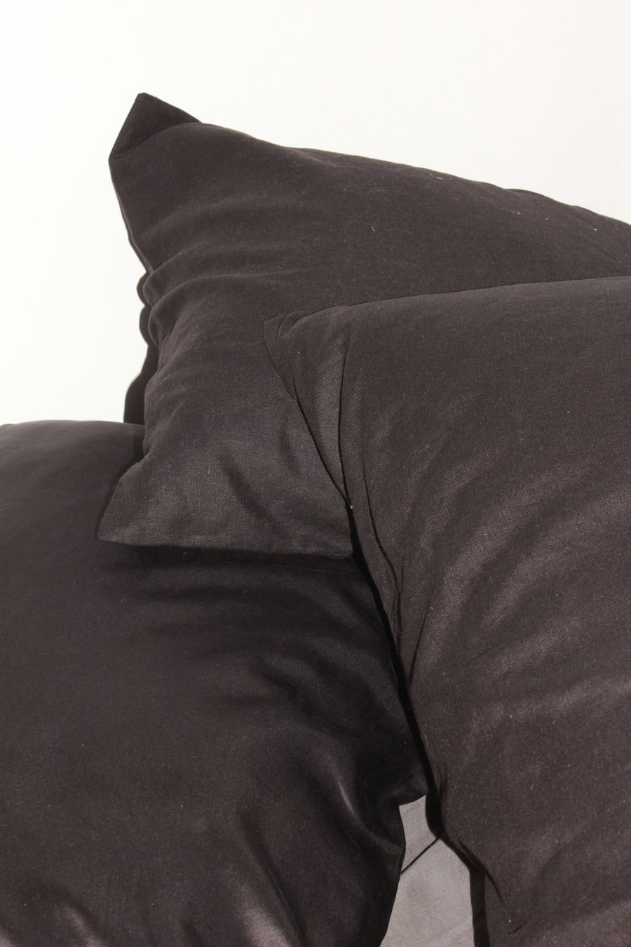 Image of 100% Linen Pillow Slip/Black