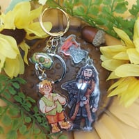 Image 2 of Bilbo and Thorin Stacked Keychains