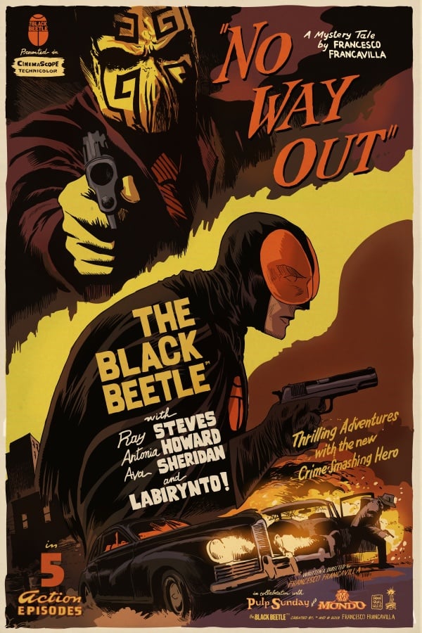 Image of The Black Beetle NO WAY OUT Mondo Screen Print APs 24x36