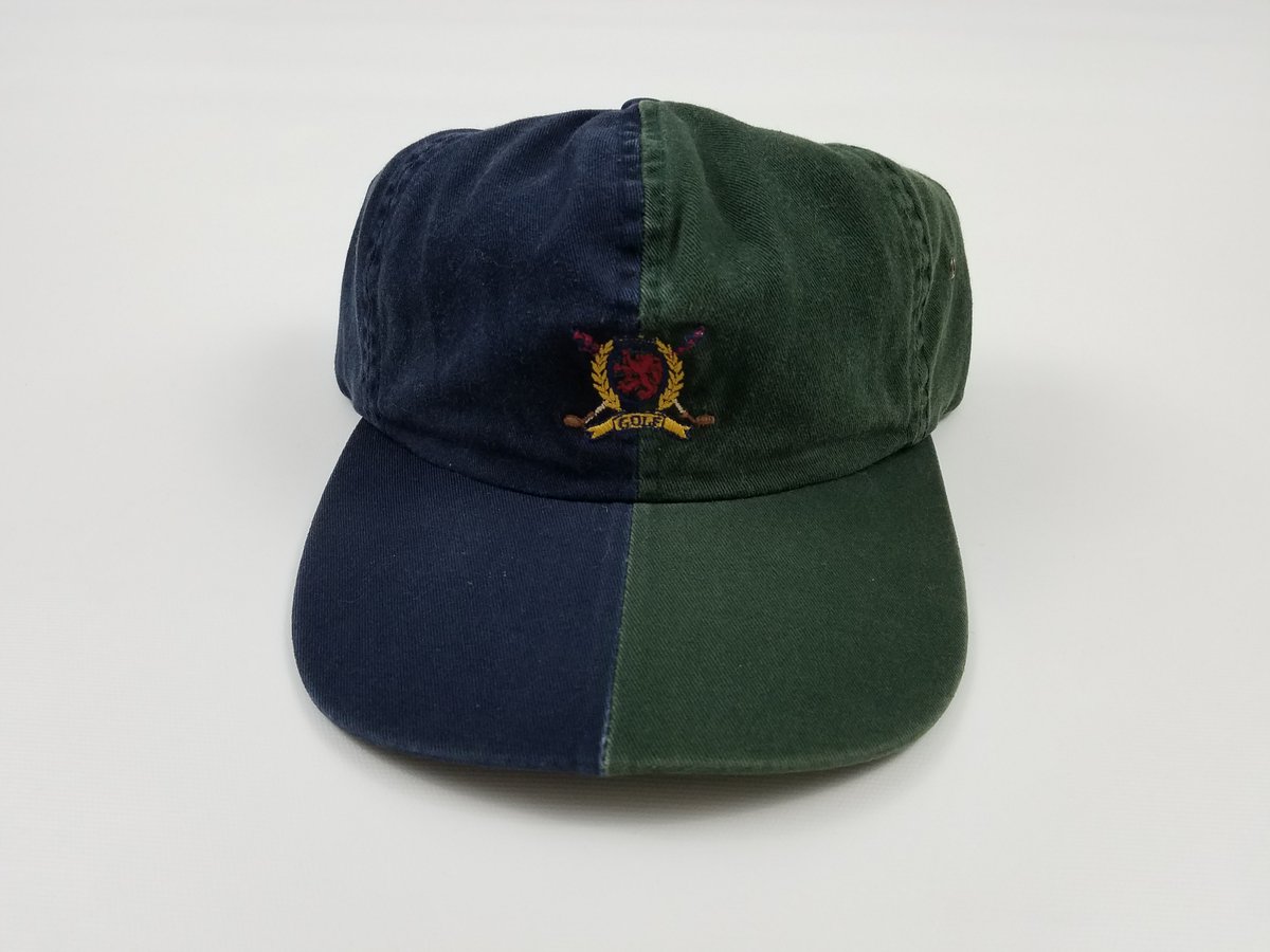 fornuft insekt Om indstilling Tommy Hilfiger Lion Crest Golf Split 2 Tone Leather Strap Back Hat | Ninety  One Vintage