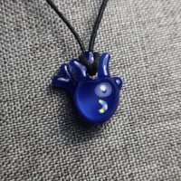 Image 1 of MINIATURE "LOVE YOU TO THE MOON AND BACK" ANATOMICAL HEART PENDANT 4