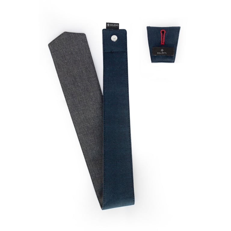Image of Grey & Blue Wool "T" by Eclēpti