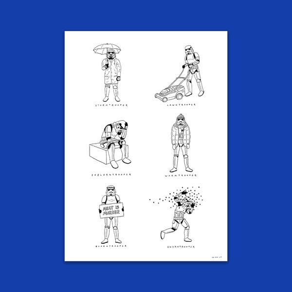 Image of Stormtroopers A3 Visual Puns Poster