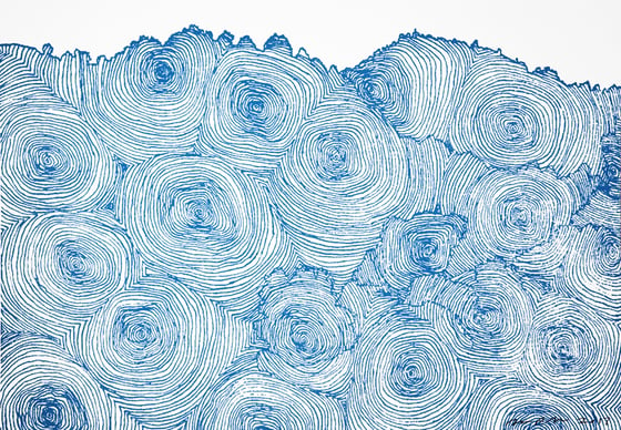Image of Sound In The Hills (Blue on White) SILKSCREEN PRINT
