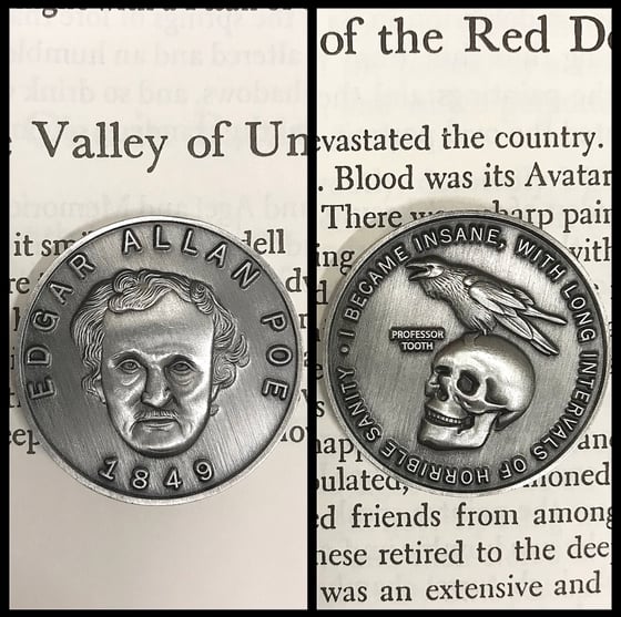 Image of Author and Poet Edgar Allan Poe Coin