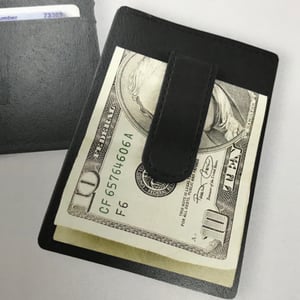Image of EUROPEAN MONEY CLIP WALLET (BLACK OR BROWN)