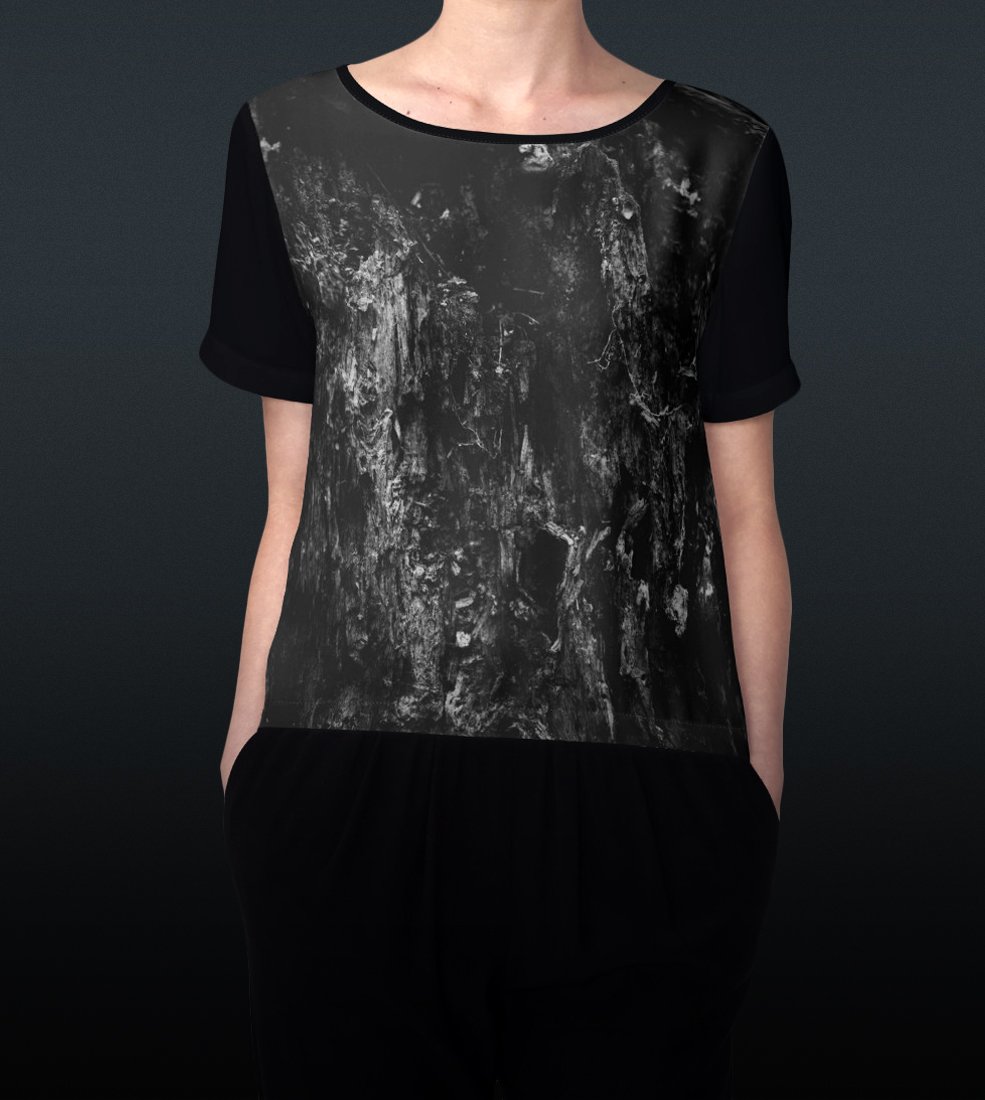 Image of abstract black blouse