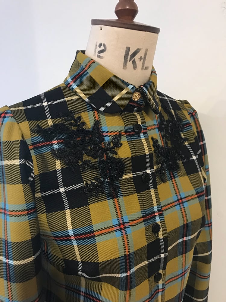 Image of Pure wool beaded tartan mod shirt