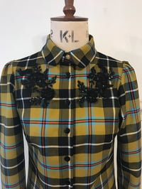 Image 3 of Pure wool beaded tartan mod shirt