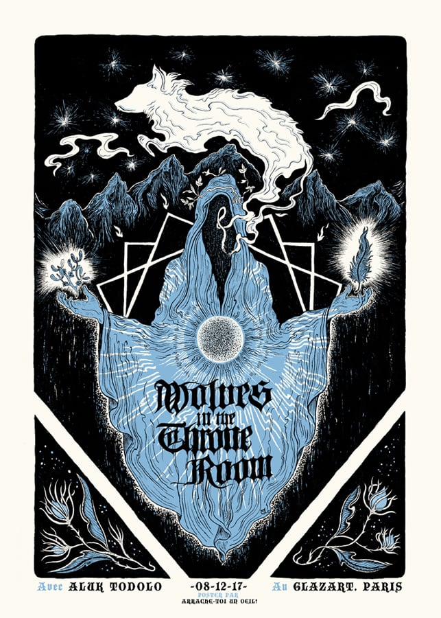 WOLVES IN THE THRONE ROOM (Paris 2017) screenprinted poster