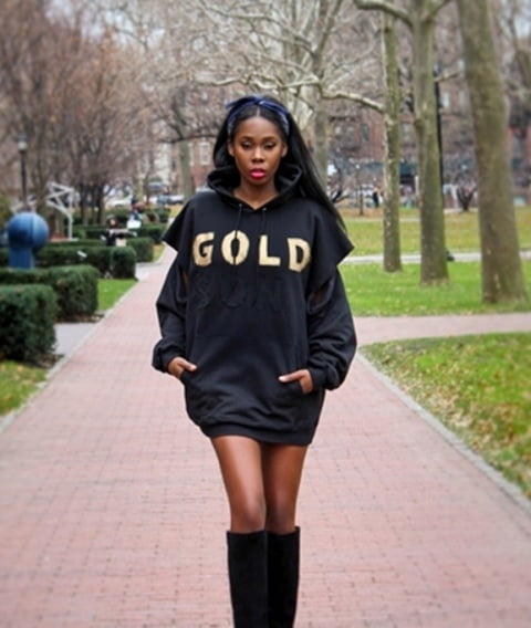 Image of Limited Edition GOLD-SON oversized hooded sweatshirt