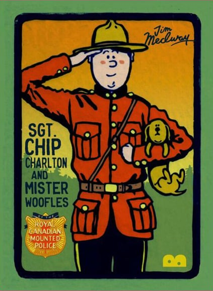 Image of Sgt.Chip Charlton & Mister Woofles of the Royal Canadian Mounted Police by Jim Medway