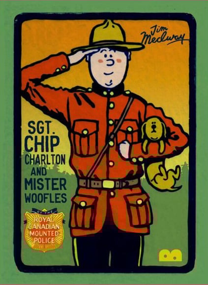 Image of Sgt.Chip Charlton & Mister Woofles of the Royal Canadian Mounted Police by Jim Medway