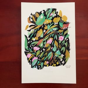 Image of Original Plant Painting on Card