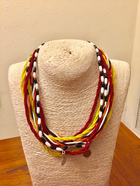 Image of Masai multicolored beads necklace