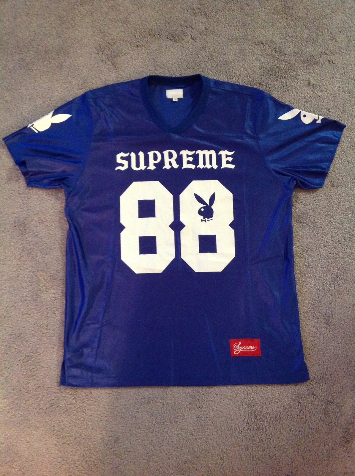 supreme playboy football jersey