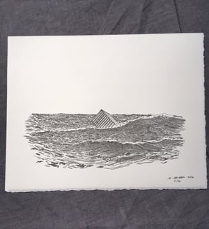 Image of Floating Along- Letterpress Print