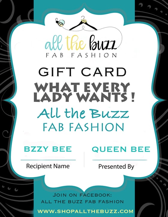 Image of ALL THE BUZZ 🐝GIFT CERTIFICATE