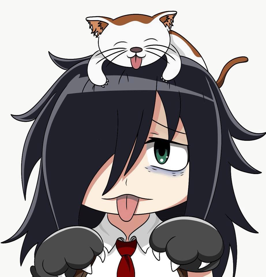 Image of V2 peeking Tomoko