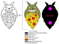 Image 2 of Totoroni Pizza 1.5" Enamel Pin
